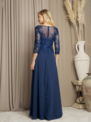 Eva Fashion 5258 Long A Line Mother of the Bride Formal Dress