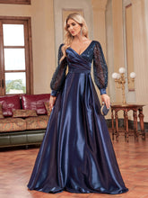 gown with sequin balloon sleeves – CELINE