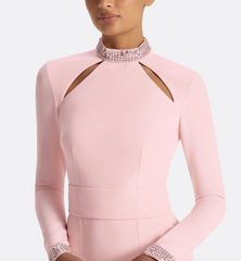 embellished high-neck gown with front cutouts – ROSLE-1