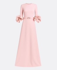 long-sleeve gown with floral cuff accents – ROSABELLE-1