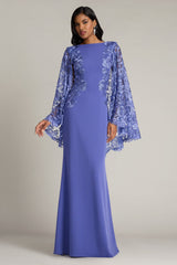Long Sleeve Formal Floral Lace Mother of the Bride Dress Tadashi Shoji CJH26123L