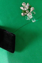 embellished satin gown with contrast belt – Rolien-1