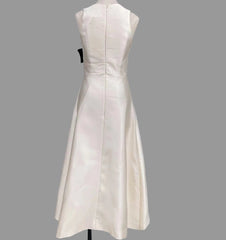 sleeveless midi dress with contrast bow detail – BOW