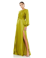 Long Sleeve Formal Pleated Dress Long Sleeves & Pleated Detail Mac Duggal 26590