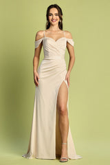 Adora 3196 Long Fitted Slit Formal Prom Dress