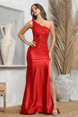 Adora 3234 Fitted Slit Long Formal Corset Prom Dress