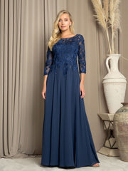 Eva Fashion 5258 Long A Line Mother of the Bride Formal Dress