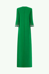 embellished high-neck gown with three-quarter sleeves – SAFIYA-1