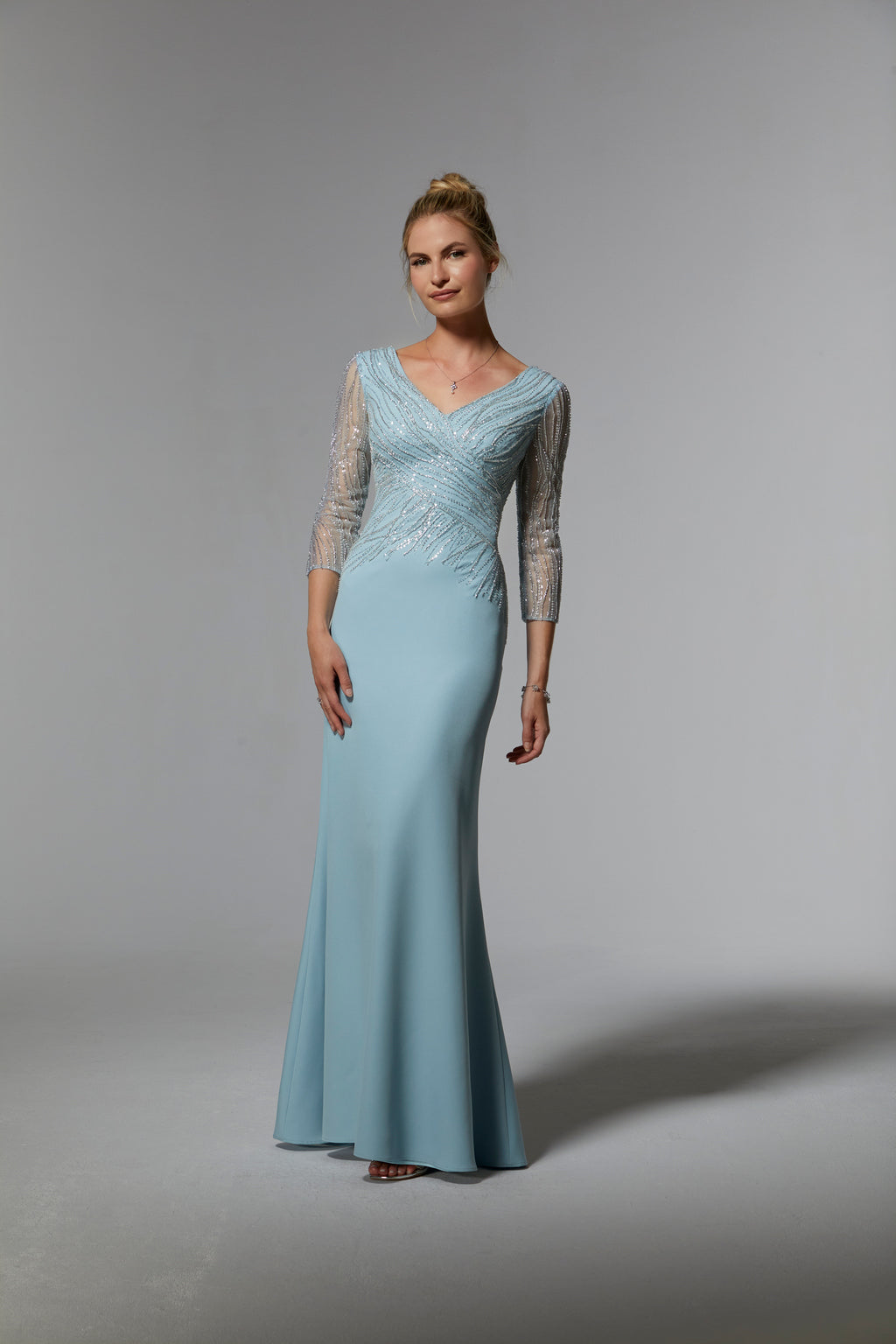 MGNY Madeline Gardner New York 72916 Long Mother of the Bride Formal Dress