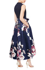 SL Fashions 9159236 Printed Mikado Skirt Long Formal Dress