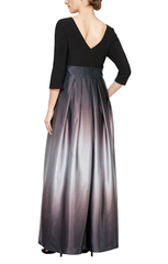 SL Fashions 9251111 Petite Ombre Satin Long Ballgown