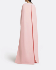 cape-sleeve A-line gown – LYCHEE-1