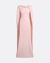 cape-sleeve A-line gown – LYCHEE-1