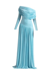 off-shoulder draped jersey gown – ARIA-1
