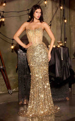 Long Formal Sequin Fitted Prom Dress LaDivine J892