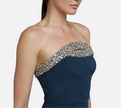 strapless mermaid gown with embellished neckline – NOELLE-1