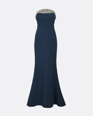 strapless mermaid gown with embellished neckline – NOELLE-1