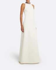 halter A-line gown with embellished high neckline – CELESTE-1