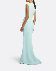 sleeveless mermaid gown with crystal-trim keyhole – ARIELLE-1