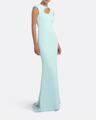 sleeveless mermaid gown with crystal-trim keyhole – ARIELLE-1