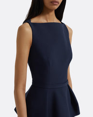 sleeveless mermaid gown with structured peplum – MARITZA-1