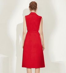 sleeveless wrap midi dress with waist tie – Ifedayo