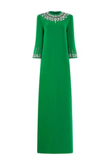embellished high-neck gown with three-quarter sleeves – SAFIYA-1