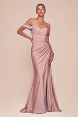 LaDivine CD790 Long Formal Prom Pleated Dress