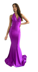 Jessica Angel Halter Long Formal Gown 378