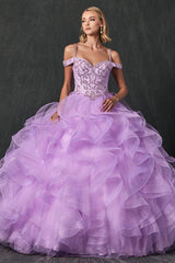 Long Ball Gown Off Shoulder Quinceanera Dress