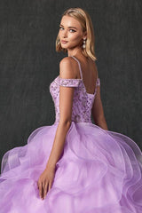 Long Ball Gown Off Shoulder Quinceanera Dress