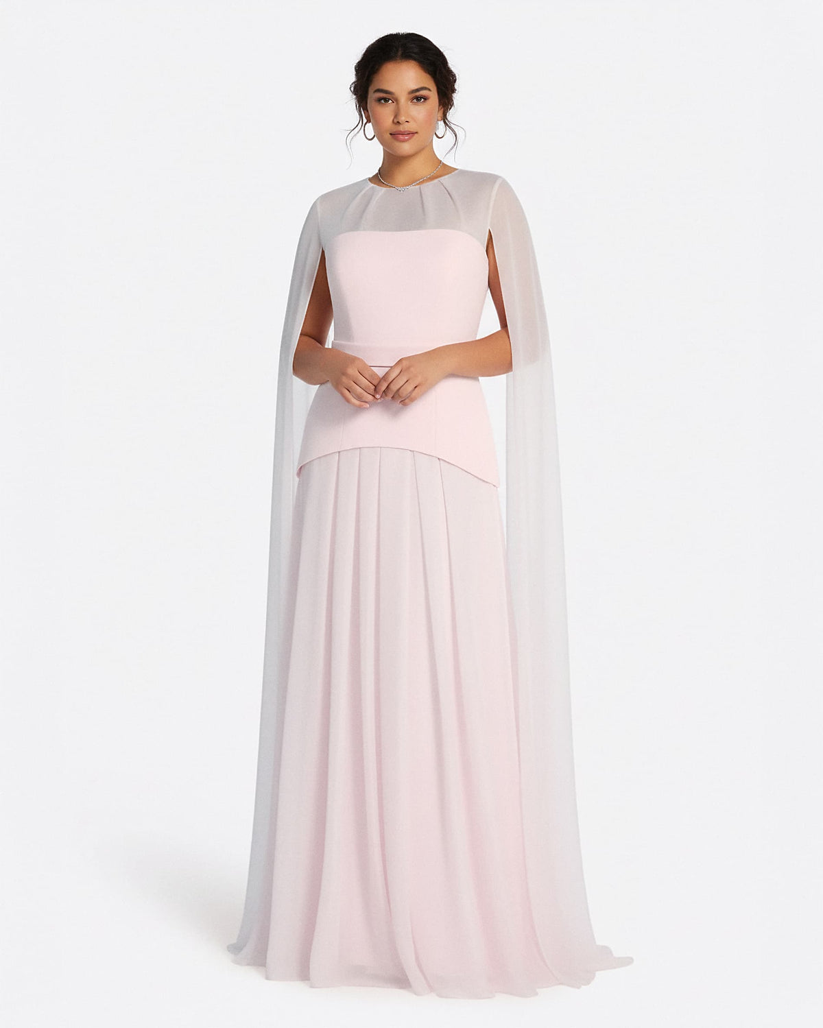 Long Sleeve Multi-Layer Dress - BLUSH-1