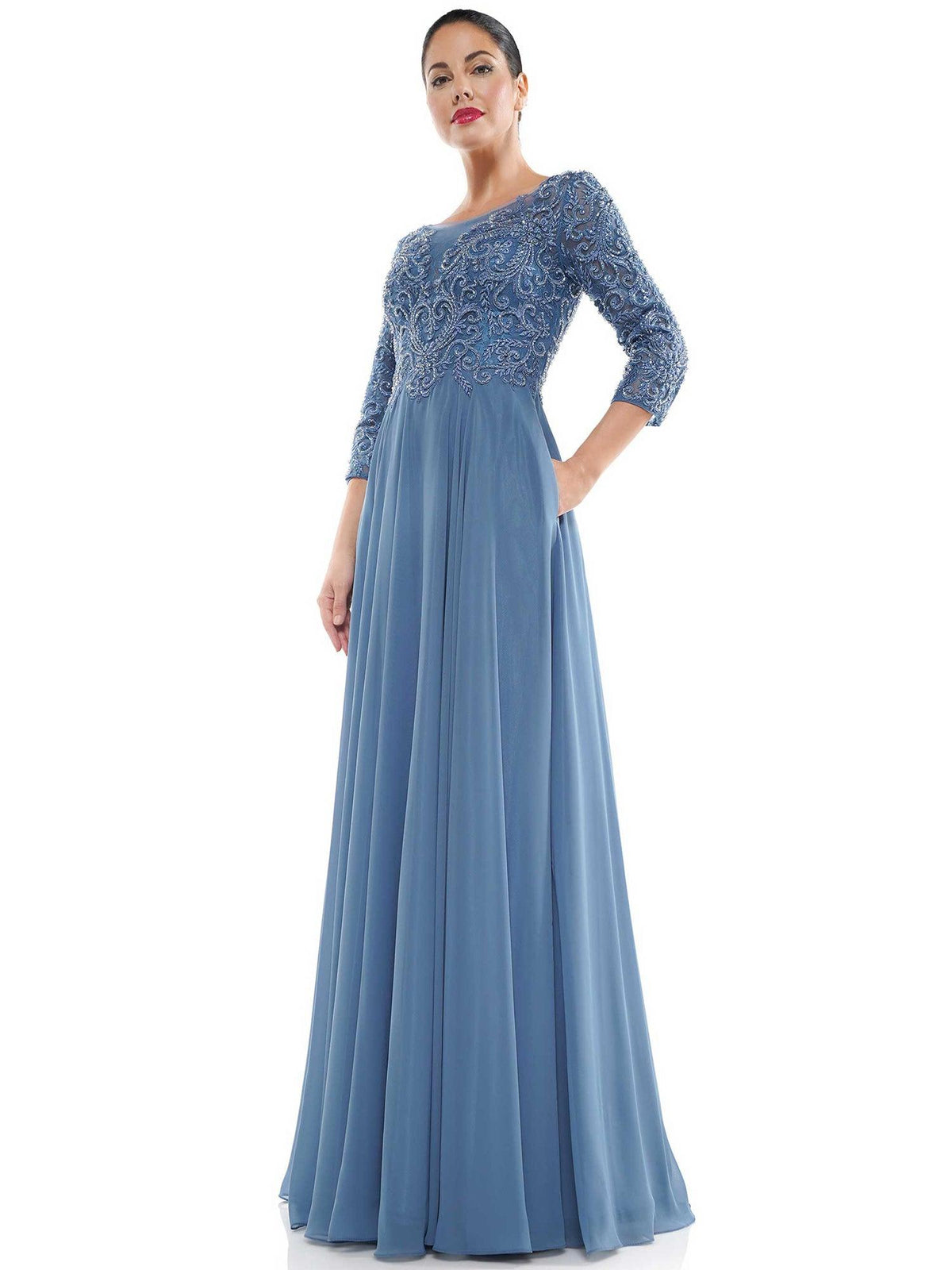 Mother of the Bride A-Line Long Dress by Marsoni 1052