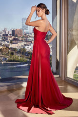 LaDivine PT004 Long Fitted Formal Evening Gown
