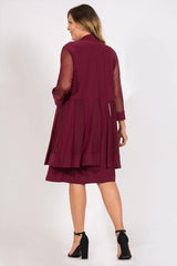 R&M Richards 8442W Plus Size Short  Mother of the Bride Dress