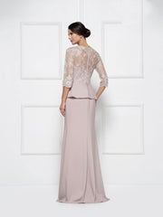 Peplum Style Long Dress by Rina di Montella 2685