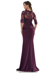 Peplum Style Long Dress by Rina di Montella 2685