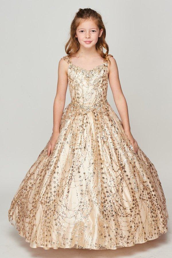 Sweetheart Bodice Long Flower Girl Dress